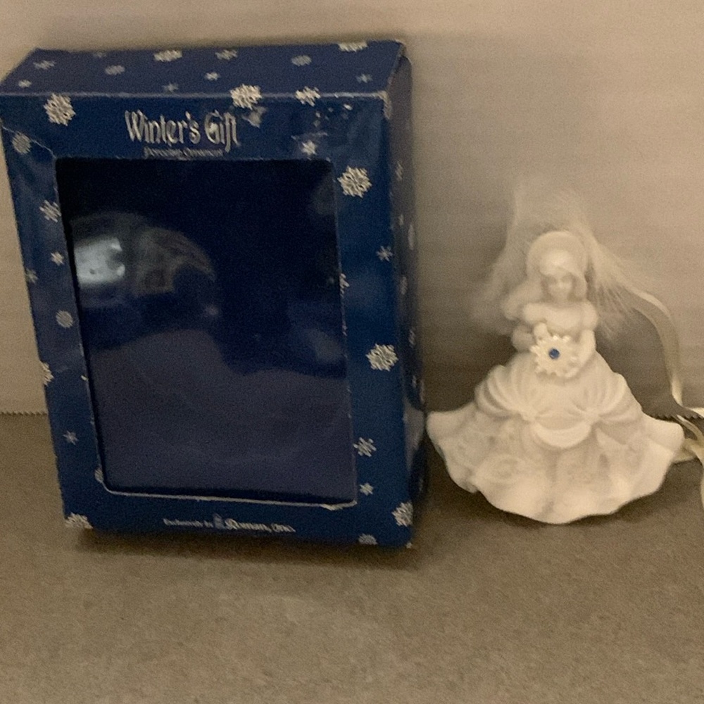 Roman, Inc. Porcelain Ornament - Winter’s Gift NIB